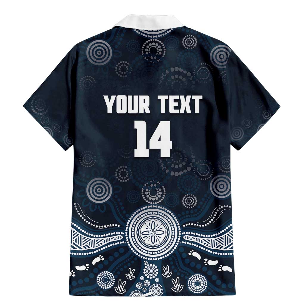 Custom Carlton Football Family Matching Mermaid Dress and Hawaiian Shirt Go Blues Aboriginal Art - Aussie Hoodie