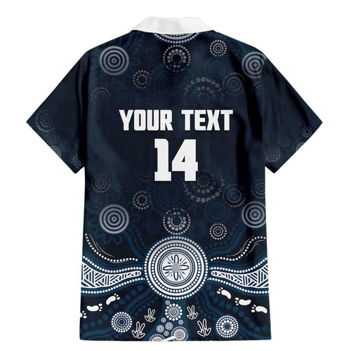 Custom Carlton Football Family Matching Mermaid Dress and Hawaiian Shirt Go Blues Aboriginal Art - Aussie Hoodie
