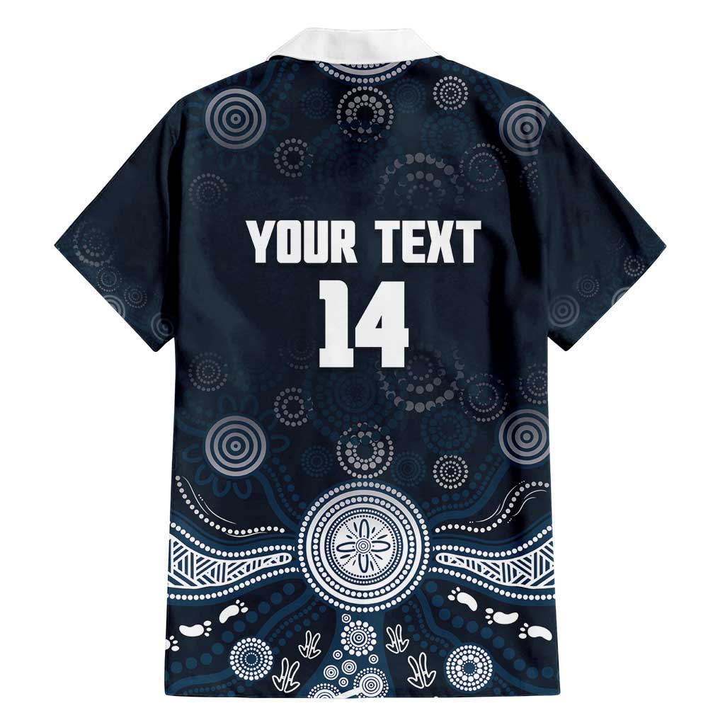 Custom Carlton Football Family Matching Off Shoulder Maxi Dress and Hawaiian Shirt Go Blues Aboriginal Art - Aussie Hoodie