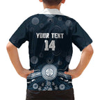 Custom Carlton Football Family Matching Short Sleeve Bodycon Dress and Hawaiian Shirt Go Blues Aboriginal Art - Aussie Hoodie