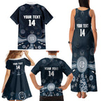 Custom Carlton Football Family Matching Tank Maxi Dress and Hawaiian Shirt Go Blues Aboriginal Art - Aussie Hoodie