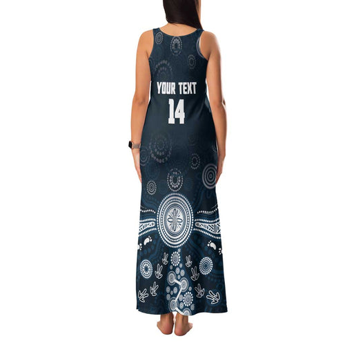Custom Carlton Football Family Matching Tank Maxi Dress and Hawaiian Shirt Go Blues Aboriginal Art - Aussie Hoodie