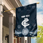 Custom Carlton Football Garden Flag Go Blues Aboriginal Art - Aussie Hoodie