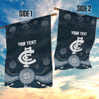 Custom Carlton Football Garden Flag Go Blues Aboriginal Art - Aussie Hoodie
