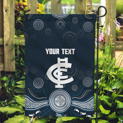 Custom Carlton Football Garden Flag Go Blues Aboriginal Art - Aussie Hoodie