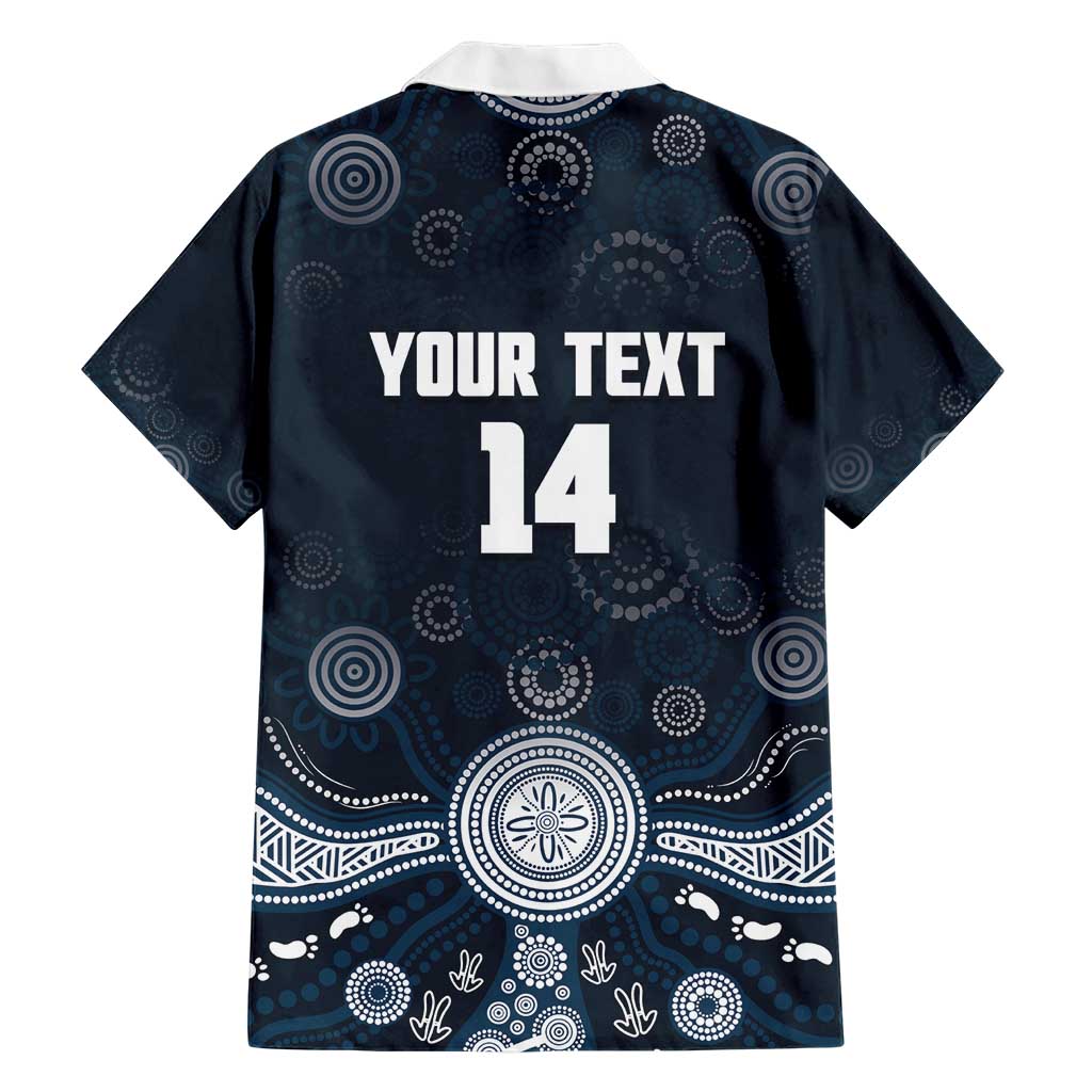 Custom Carlton Football Hawaiian Shirt Go Blues Aboriginal Art - Aussie Hoodie
