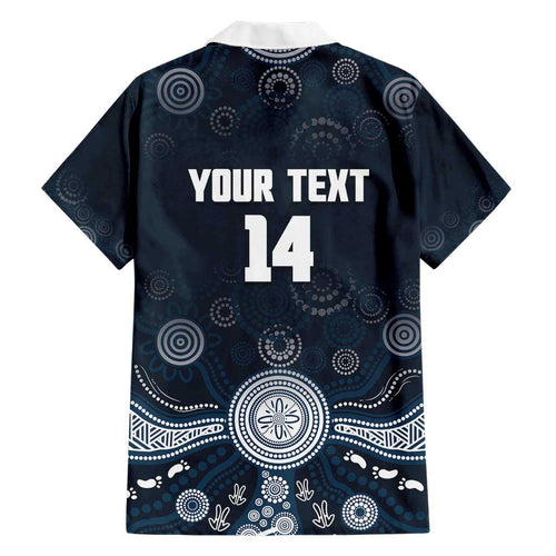 Custom Carlton Football Hawaiian Shirt Go Blues Aboriginal Art - Aussie Hoodie
