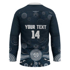 Custom Carlton Football Hockey Jersey Go Blues Aboriginal Art - Aussie Hoodie