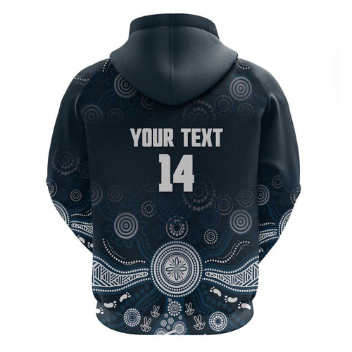 Custom Carlton Football Hoodie Go Blues Aboriginal Art - Aussie Hoodie