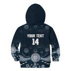 Custom Carlton Football Kid Hoodie Go Blues Aboriginal Art - Aussie Hoodie