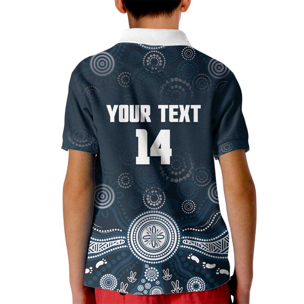 Custom Carlton Football Kid Polo Shirt Go Blues Aboriginal Art - Aussie Hoodie