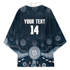Custom Carlton Football Kimono Go Blues Aboriginal Art - Aussie Hoodie