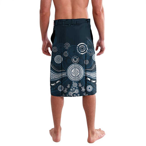 Custom Carlton Football Lavalava Go Blues Aboriginal Art - Aussie Hoodie