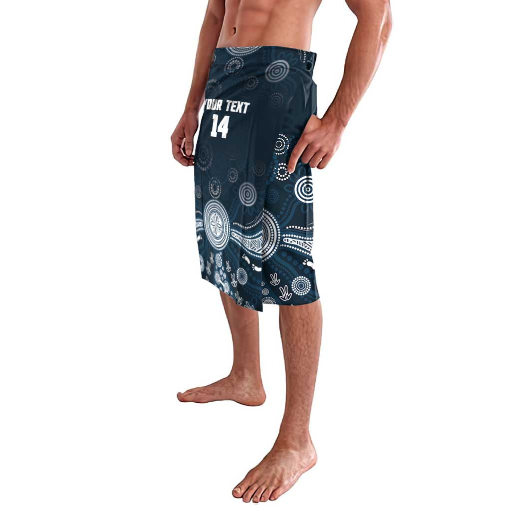 Custom Carlton Football Lavalava Go Blues Aboriginal Art - Aussie Hoodie