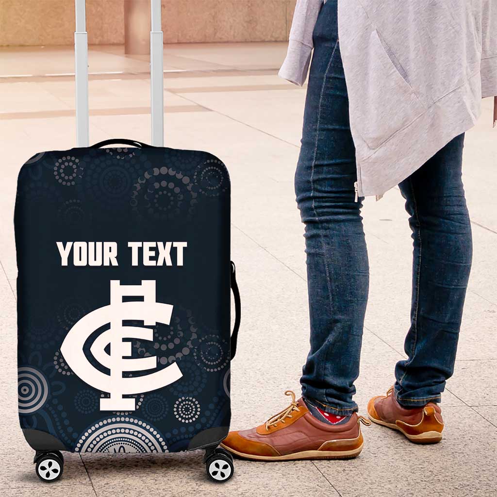 Custom Carlton Football Luggage Cover Go Blues Aboriginal Art - Aussie Hoodie