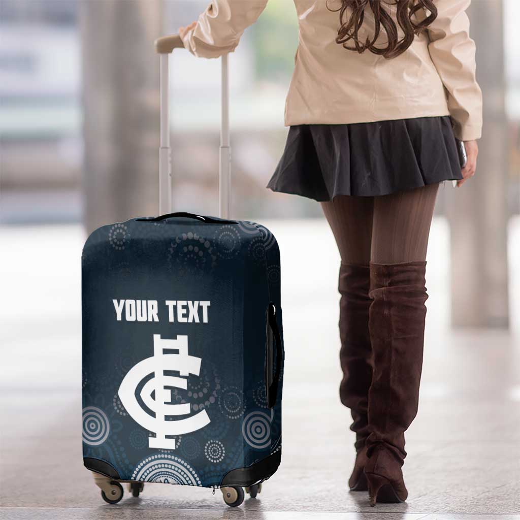 Custom Carlton Football Luggage Cover Go Blues Aboriginal Art - Aussie Hoodie