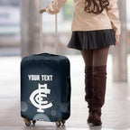 Custom Carlton Football Luggage Cover Go Blues Aboriginal Art - Aussie Hoodie