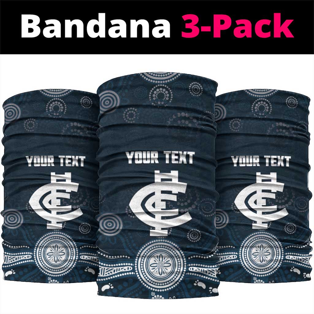 Custom Carlton Football Neck Gaiter Go Blues Aboriginal Art - Aussie Hoodie