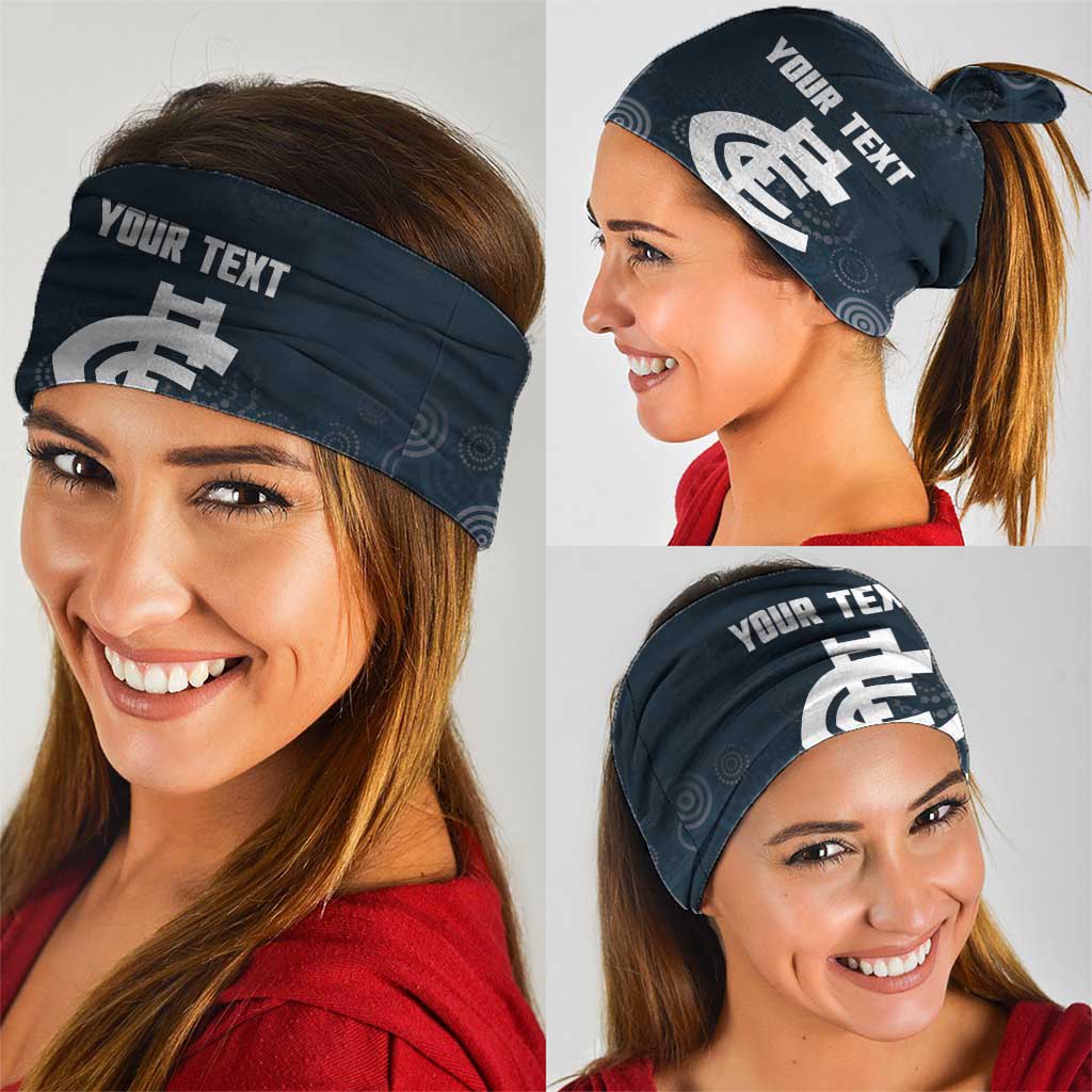 Custom Carlton Football Neck Gaiter Go Blues Aboriginal Art - Aussie Hoodie