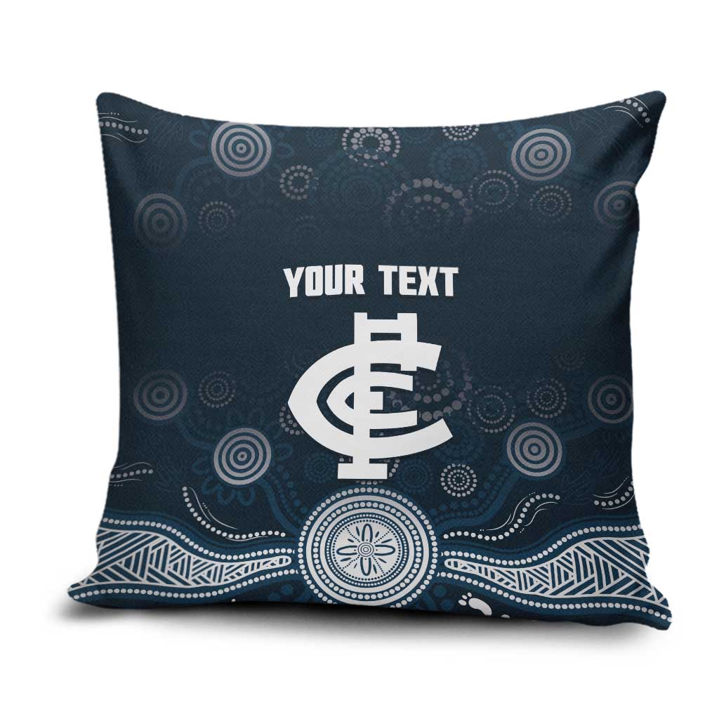Custom Carlton Football Pillow Cover Go Blues Aboriginal Art - Aussie Hoodie