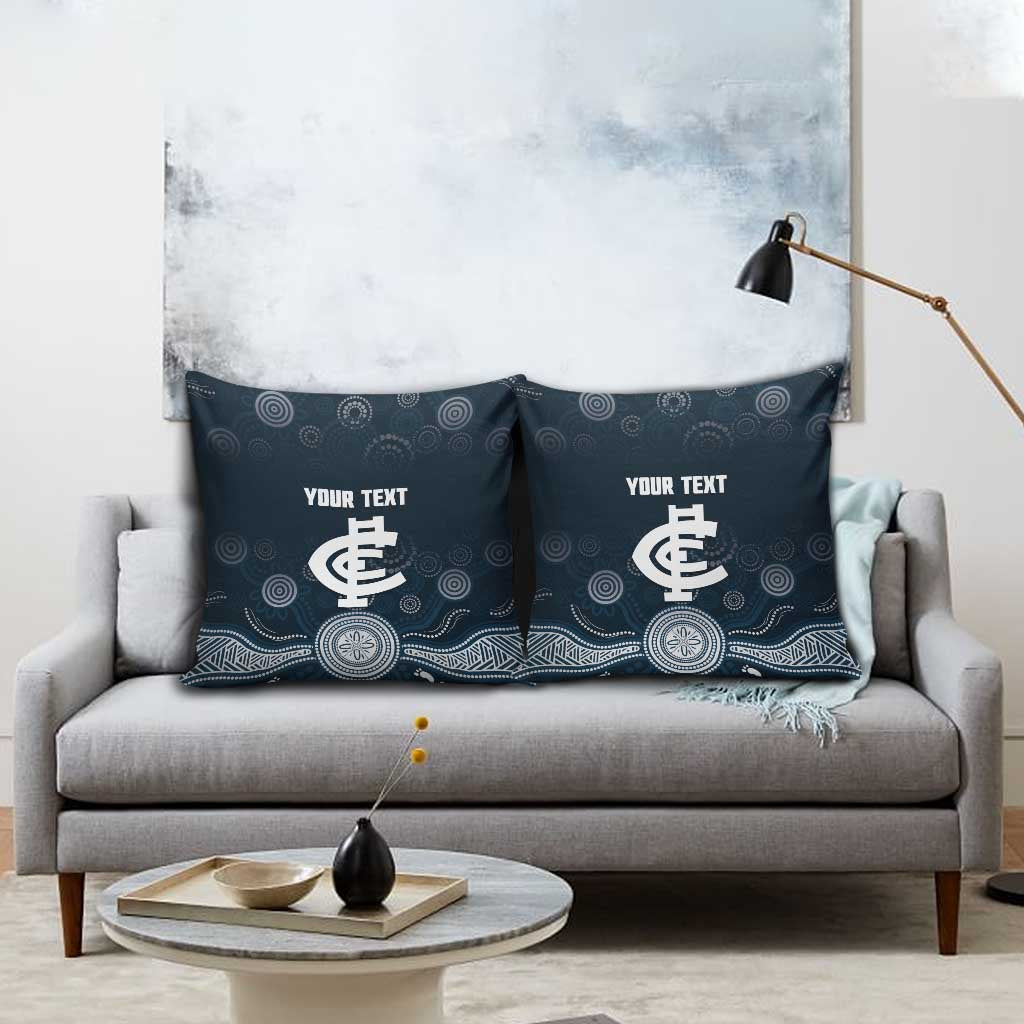 Custom Carlton Football Pillow Cover Go Blues Aboriginal Art - Aussie Hoodie