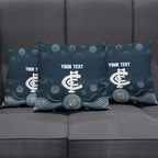 Custom Carlton Football Pillow Cover Go Blues Aboriginal Art - Aussie Hoodie