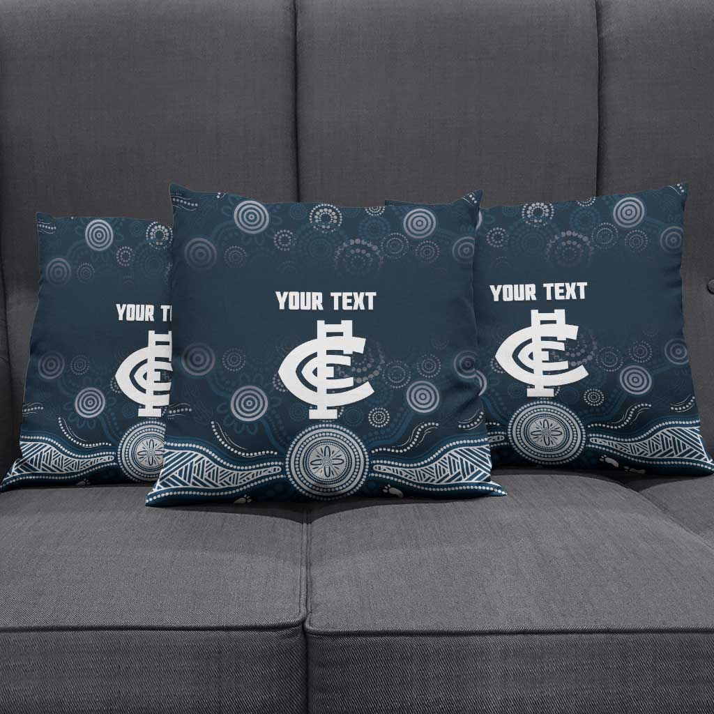 Custom Carlton Football Pillow Cover Go Blues Aboriginal Art - Aussie Hoodie
