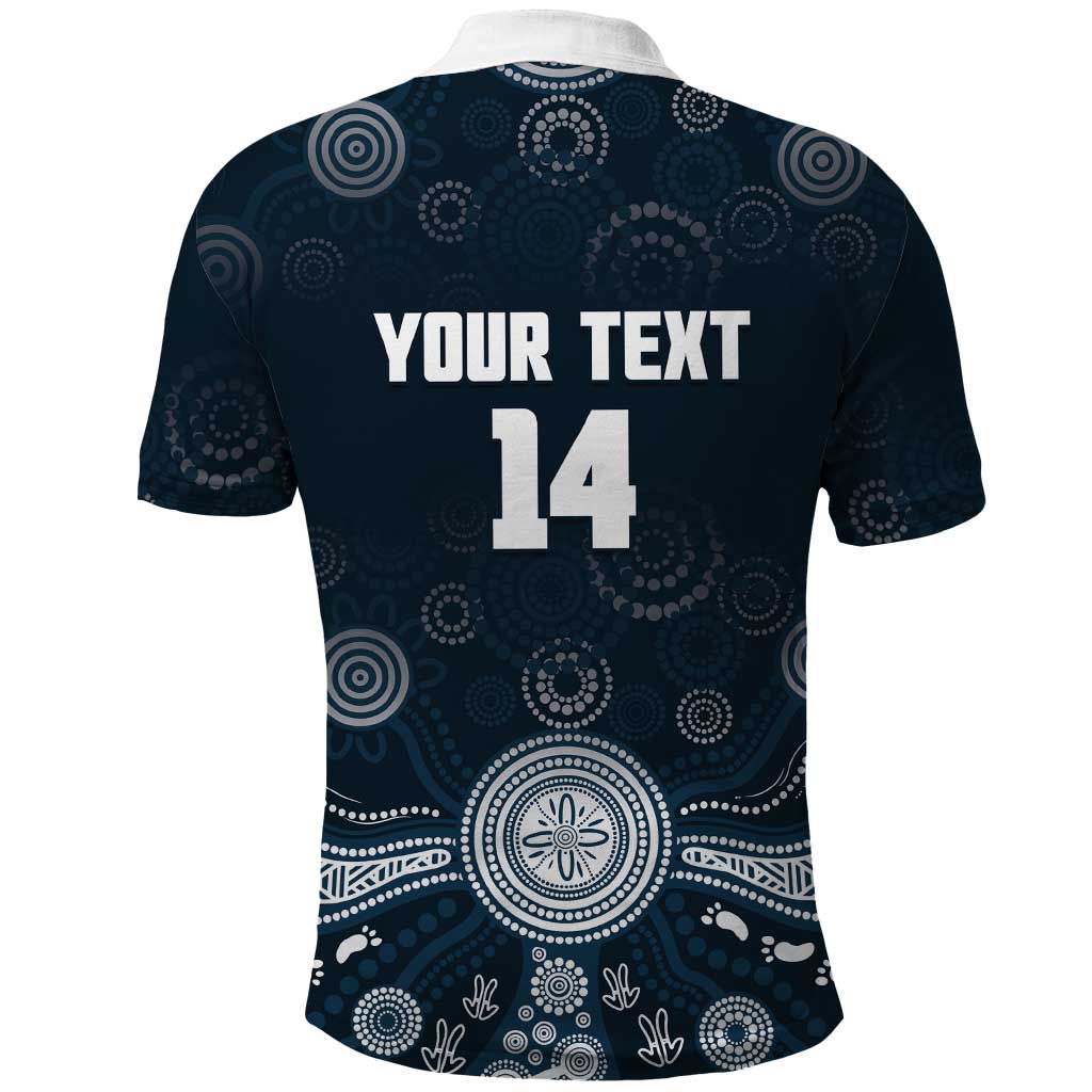 Custom Carlton Football Polo Shirt Go Blues Aboriginal Art - Aussie Hoodie