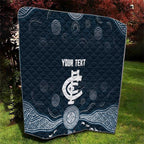 Custom Carlton Football Quilt Go Blues Aboriginal Art - Aussie Hoodie