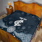 Custom Carlton Football Quilt Go Blues Aboriginal Art - Aussie Hoodie