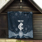 Custom Carlton Football Quilt Go Blues Aboriginal Art - Aussie Hoodie