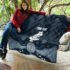 Custom Carlton Football Quilt Go Blues Aboriginal Art - Aussie Hoodie