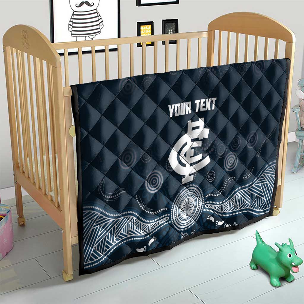 Custom Carlton Football Quilt Go Blues Aboriginal Art - Aussie Hoodie