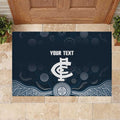 Custom Carlton Football Rubber Doormat Go Blues Aboriginal Art - Aussie Hoodie