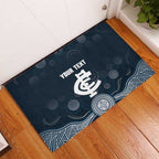 Custom Carlton Football Rubber Doormat Go Blues Aboriginal Art - Aussie Hoodie