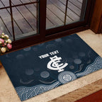 Custom Carlton Football Rubber Doormat Go Blues Aboriginal Art - Aussie Hoodie