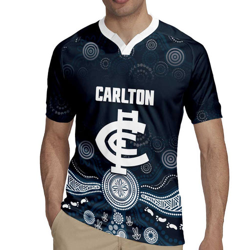 Custom Carlton Football Rugby Jersey Go Blues Aboriginal Art - Aussie Hoodie