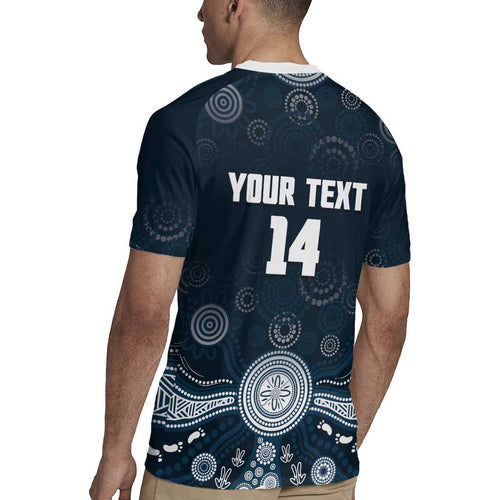 Custom Carlton Football Rugby Jersey Go Blues Aboriginal Art - Aussie Hoodie