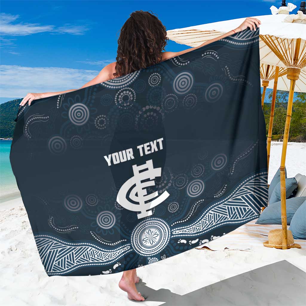 Custom Carlton Football Sarong Go Blues Aboriginal Art - Aussie Hoodie