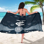 Custom Carlton Football Sarong Go Blues Aboriginal Art - Aussie Hoodie