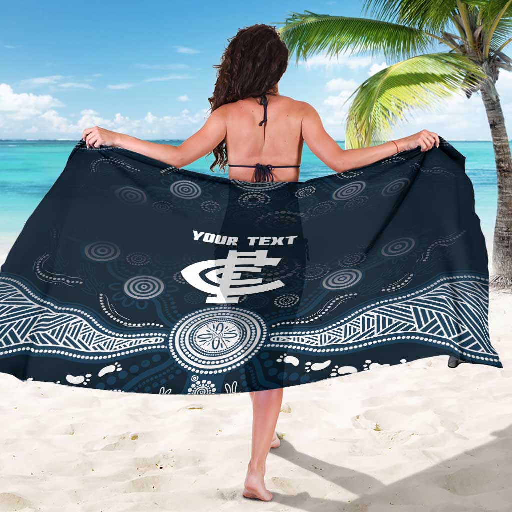 Custom Carlton Football Sarong Go Blues Aboriginal Art - Aussie Hoodie
