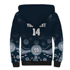 Custom Carlton Football Sherpa Hoodie Go Blues Aboriginal Art - Aussie Hoodie