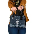 Custom Carlton Football Shoulder Handbag Go Blues Aboriginal Art - Aussie Hoodie