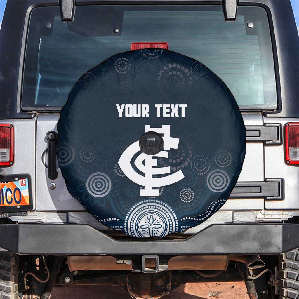 Custom Carlton Football Spare Tire Cover Go Blues Aboriginal Art - Aussie Hoodie