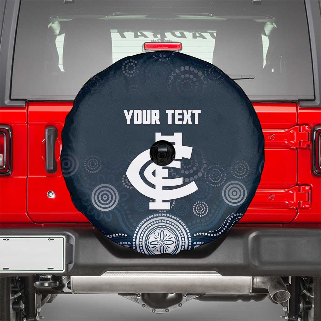Custom Carlton Football Spare Tire Cover Go Blues Aboriginal Art - Aussie Hoodie
