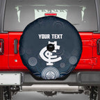 Custom Carlton Football Spare Tire Cover Go Blues Aboriginal Art - Aussie Hoodie