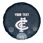 Custom Carlton Football Spare Tire Cover Go Blues Aboriginal Art - Aussie Hoodie