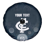 Custom Carlton Football Spare Tire Cover Go Blues Aboriginal Art - Aussie Hoodie