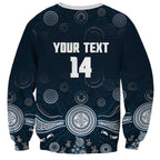 Custom Carlton Football Sweatshirt Go Blues Aboriginal Art - Aussie Hoodie