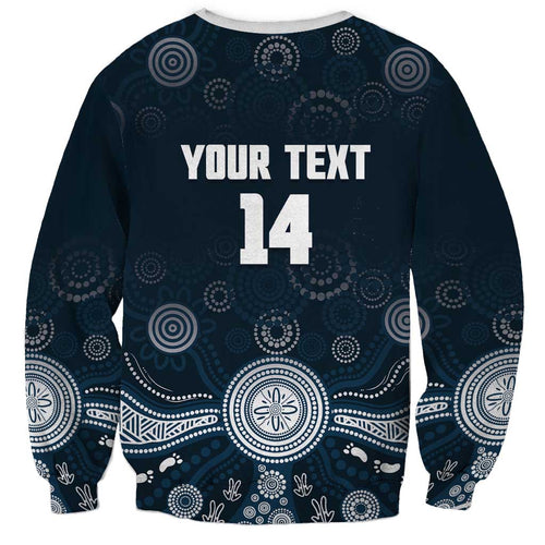 Custom Carlton Football Sweatshirt Go Blues Aboriginal Art - Aussie Hoodie